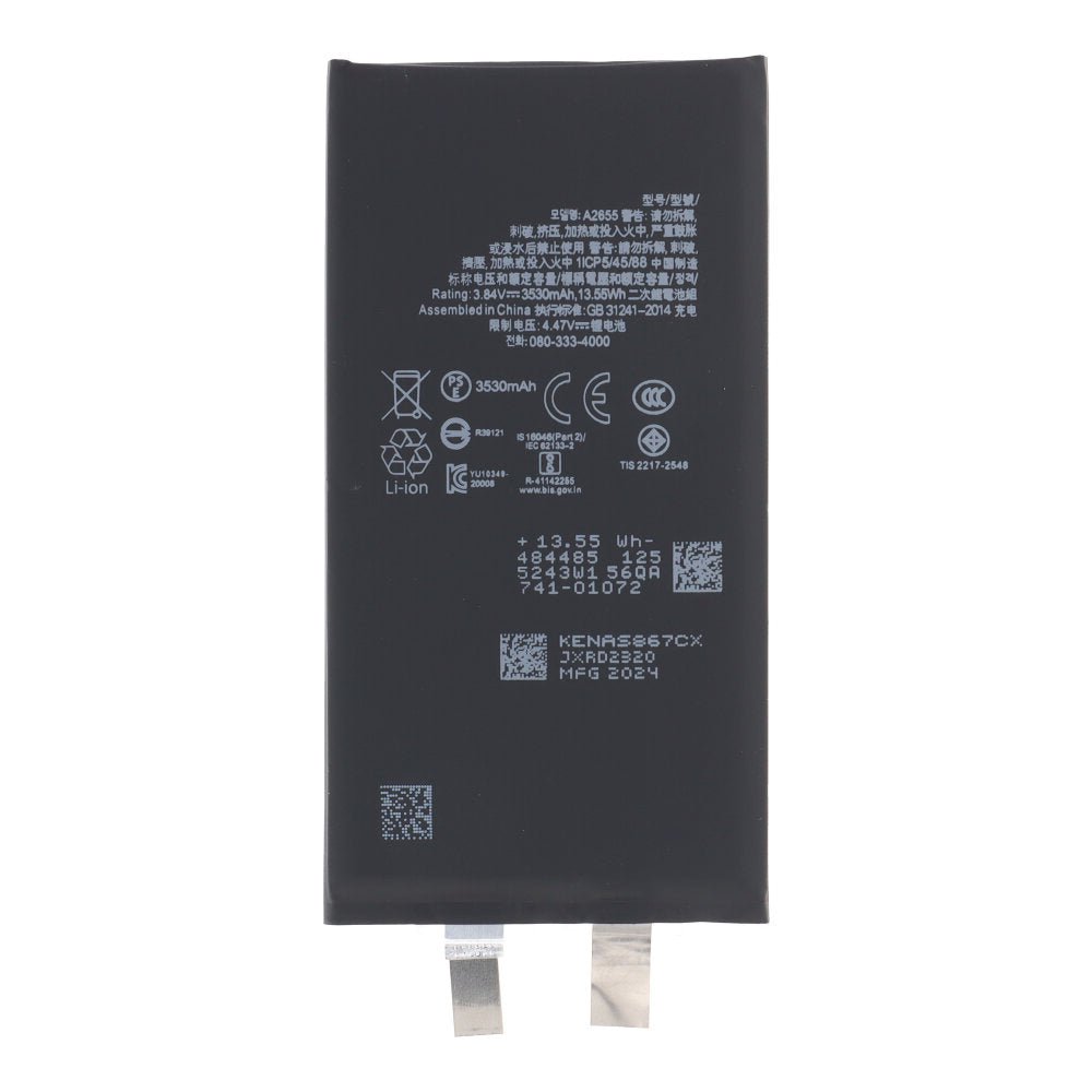 3530mAh batterijcel + batterij plaklaag voor iPhone 13 6.1" HQ