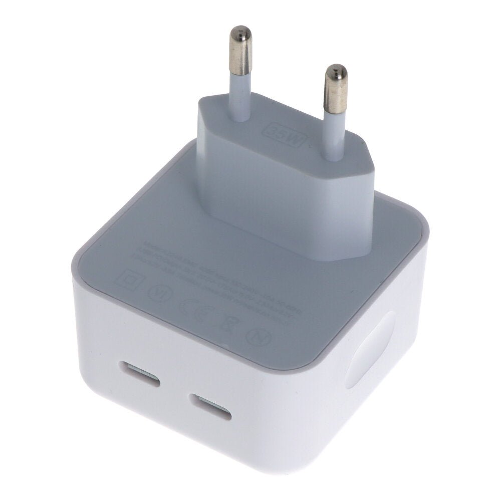 35W Dual USB - C Poort Compacte Power Adapter met Verpakking HQ Wit EU Plug