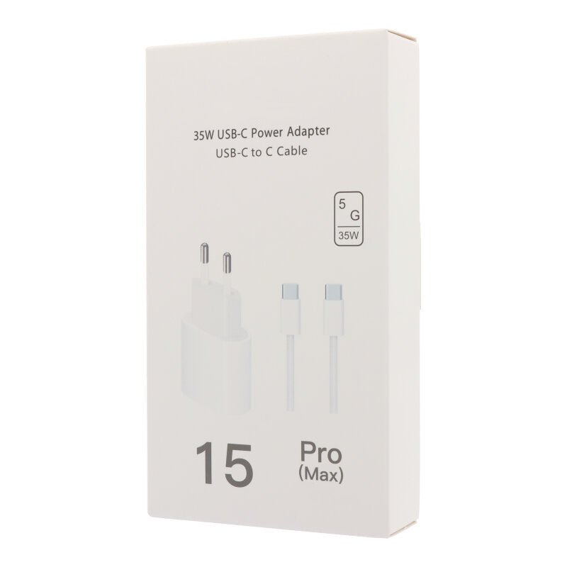 35W USB - C poort oplader met 1M USB - C naar USB - C kabel voor iPhone 15 Series EU stekker OEM