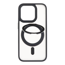360° draaiende ringstand magnetische hoes voor iPhone 15 Pro zwart