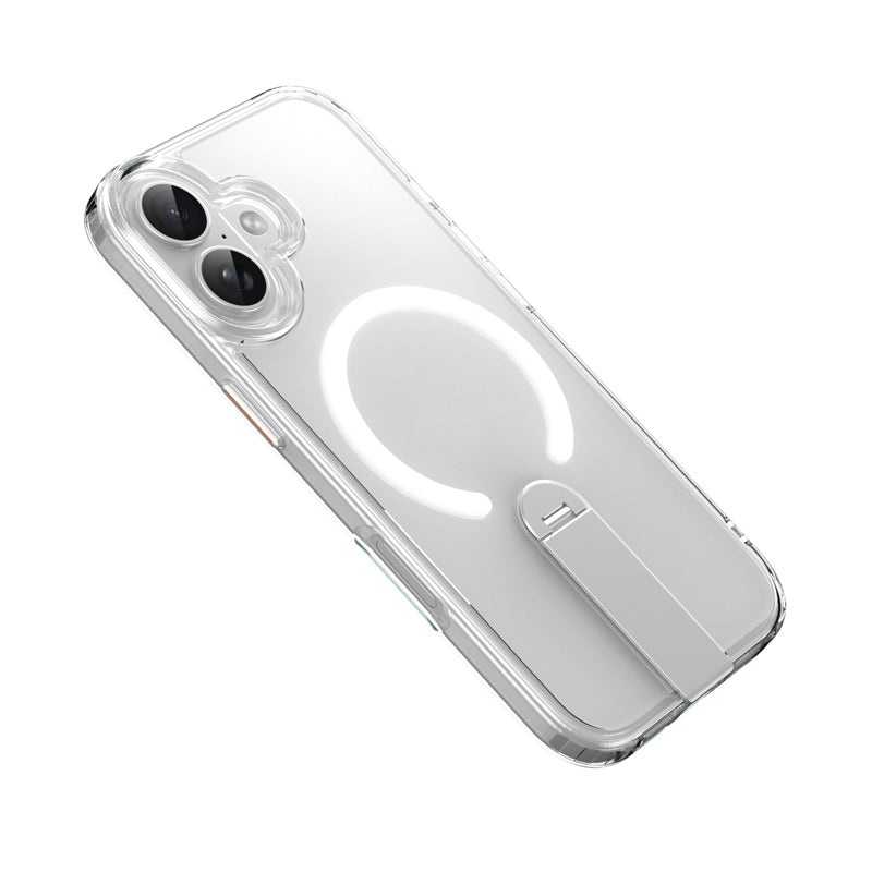 360° rotatie bracket magnetische anti - drop hoes voor iPhone 17 transparant