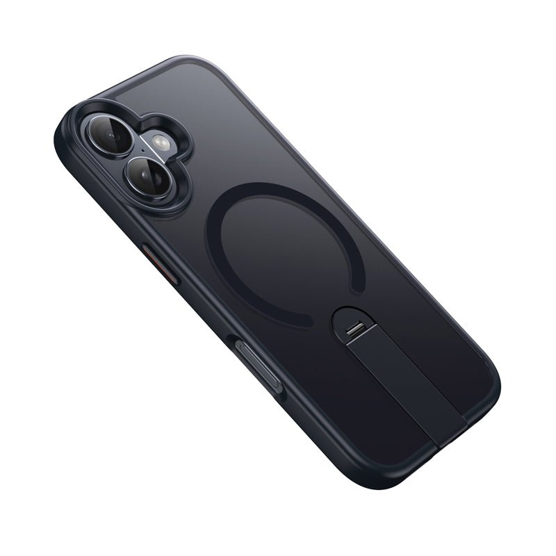 360° rotatie bracket magnetische anti - val hoes voor iPhone 17 zwart