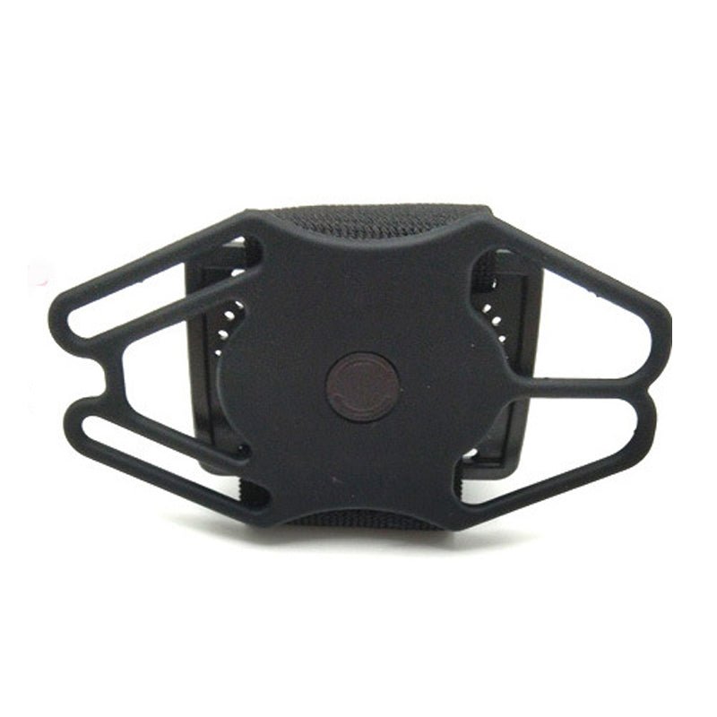 360° roteerbare afneembare siliconen telefoon armband zwart