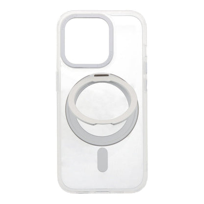 360° roteerbare ringstand magnetische hoes voor iPhone 15 Pro transparant