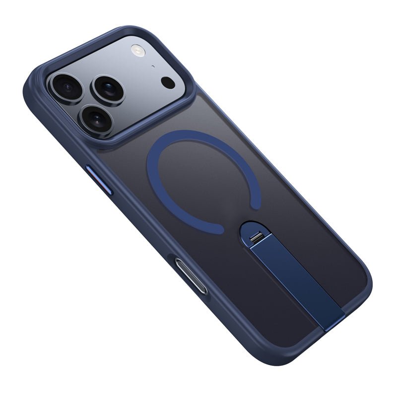 360° roterende magnetische anti - val hoes voor iPhone 17 Pro Max blauw