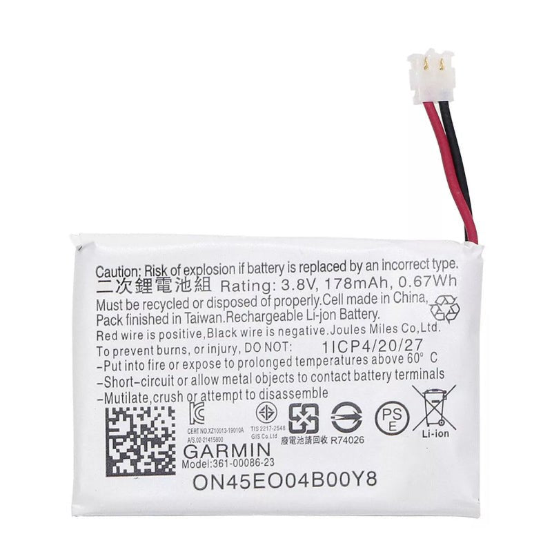 361 - 00086 - 23 178mAh batterij + batterij plaklaag voor Garmin Vivoactive 4 OEM zonder logo