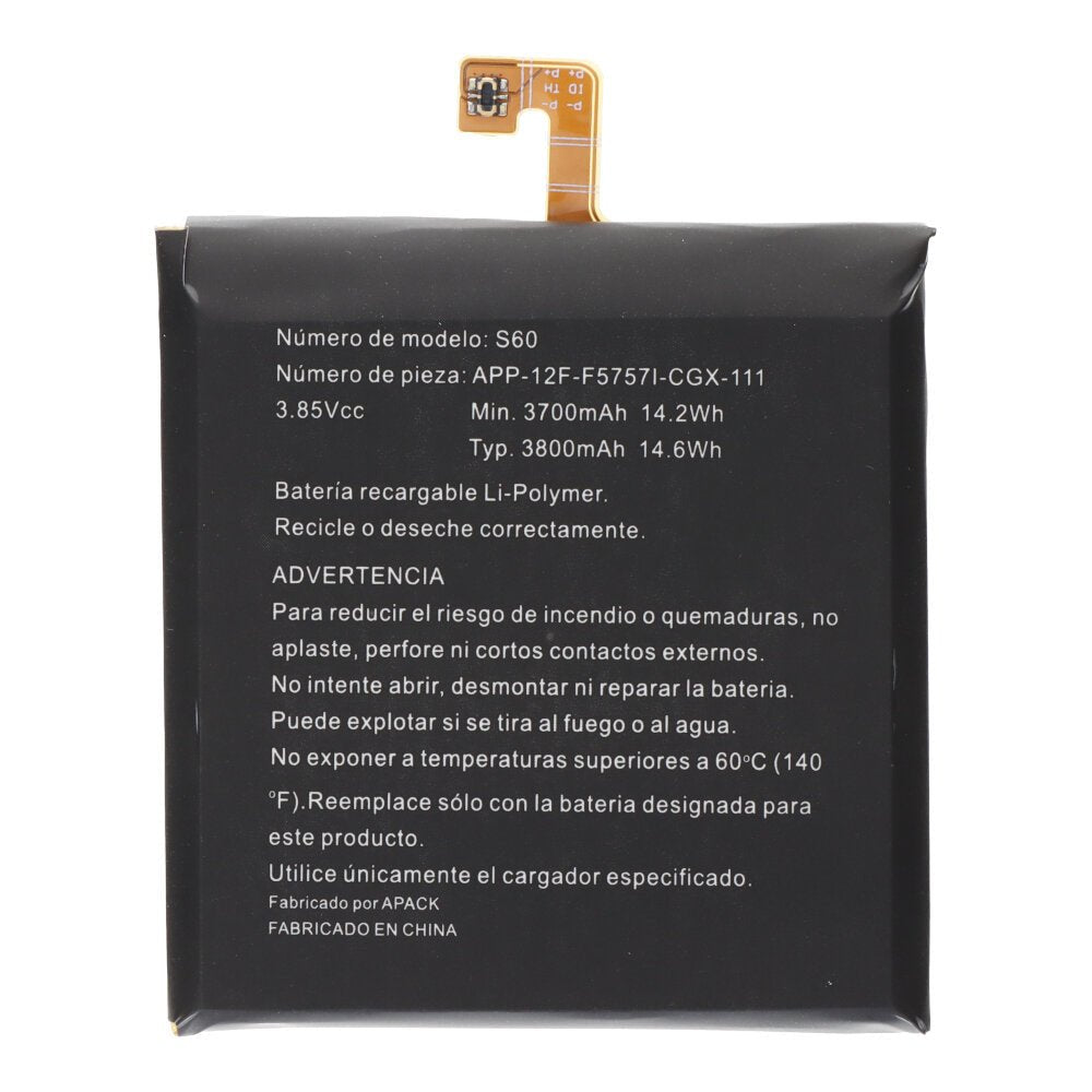 3800mAh batterij + plaklaag voor Cat S60 origineel zonder logo