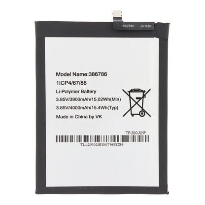 386786 4000mAh batterij + plaklaag voor Wiko View 3/View 3 Pro/View 4 Lite OEM zonder logo