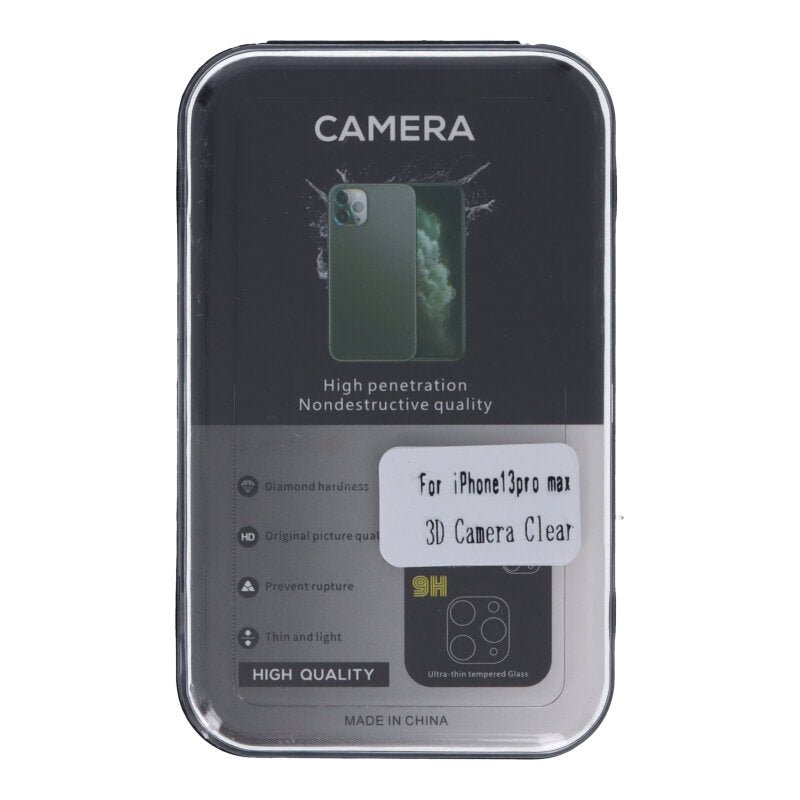 3D achter camera tempered glass folie voor iPhone 13 Pro 6.1"/13 Pro Max 6.7" transparant