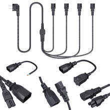 4 in 1 Female Y Type 3C Puur Koper AC Stroomkabel met 5 Types Verlengkabels EU Stekker