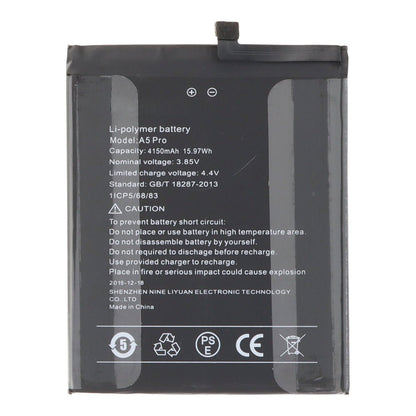 4150mAh batterij + batterij plaklaag voor UMIDIGI A5 Pro Origineel