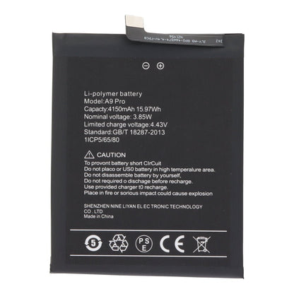 4150mAh batterij + batterij plaklaag voor UMIDIGI A9 Pro OEM - OEM Spares