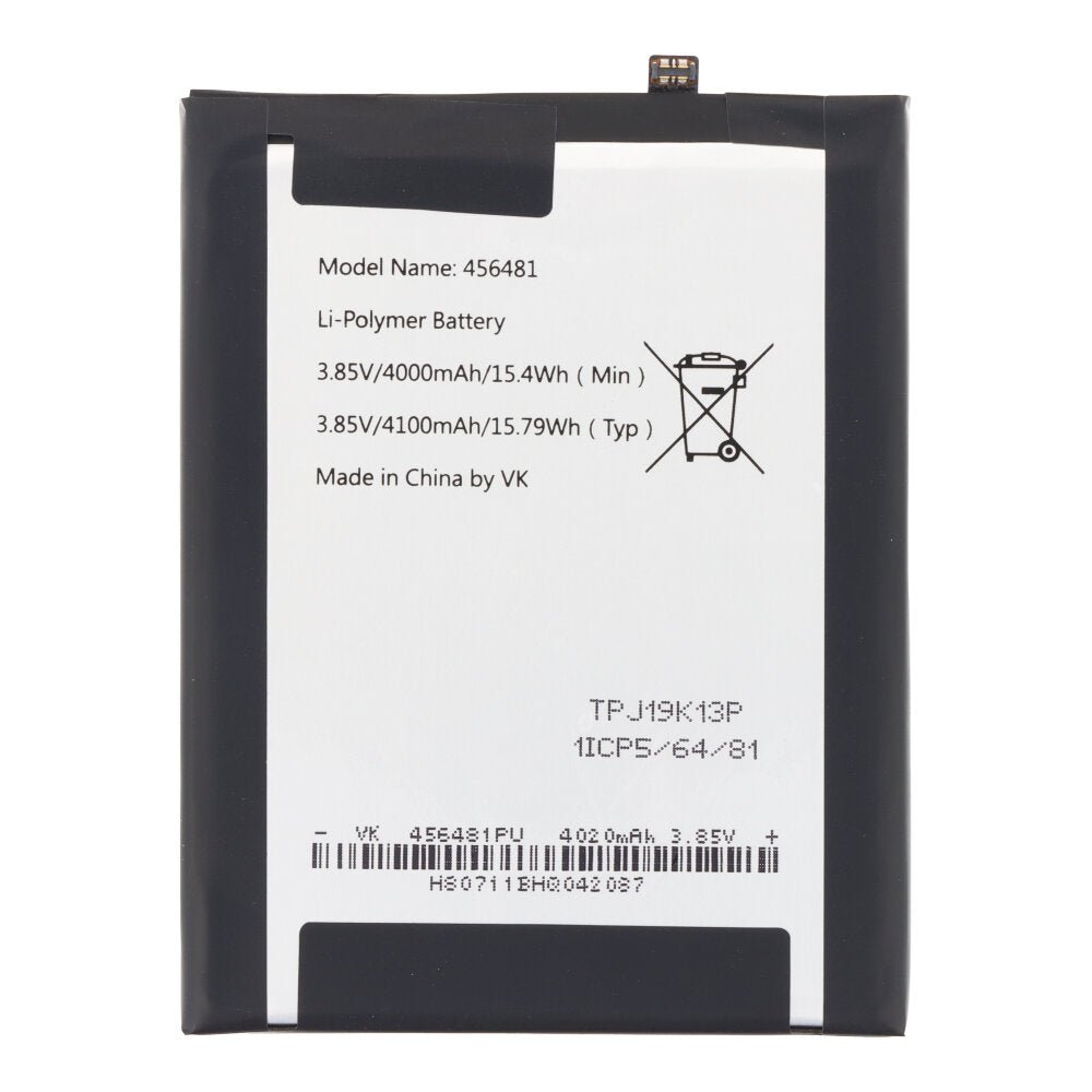 456481 4000mAh batterij + batterij plaklaag voor Wiko View2 Go/View2 Plus OEM zonder logo