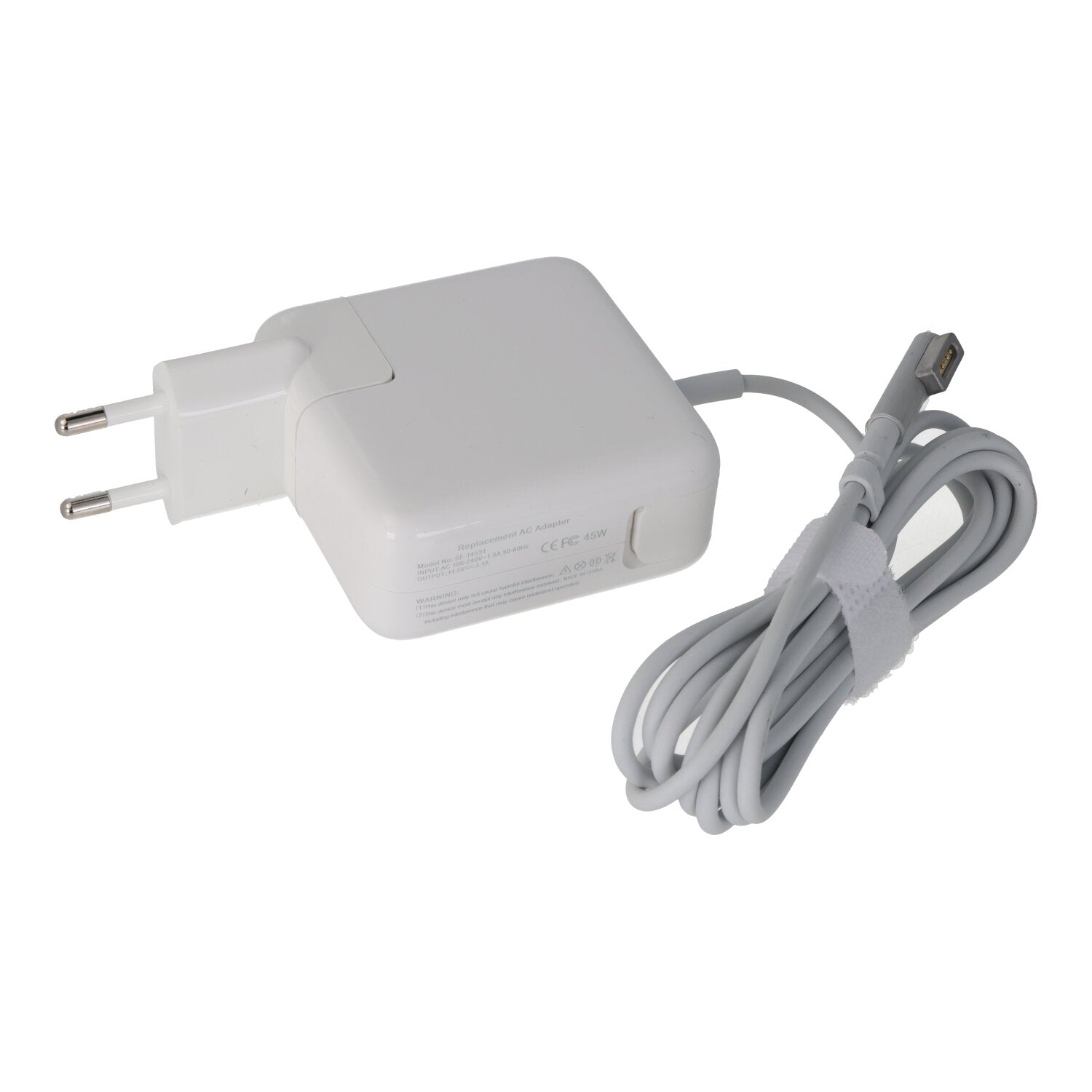 45W Magsafe1 L - Style oplader met doos verpakking voor Macbook HQ zonder logo EU stekker