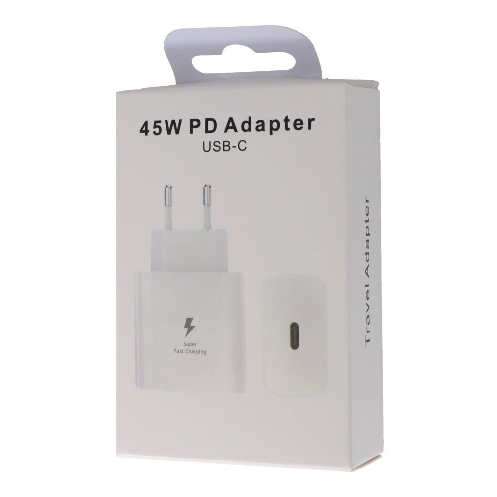 45W USB - C poort oplader met pakket voor Samsung Wit Origineel EU Stekker zonder logo