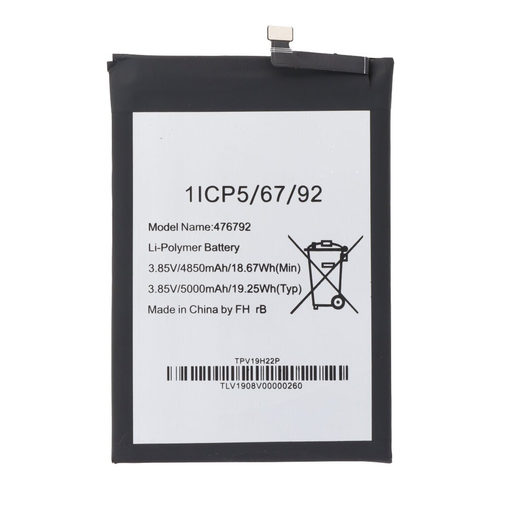 476792 5000mAh Batterij + batterijplaklaag voor Wiko View 4/Power U10 OEM