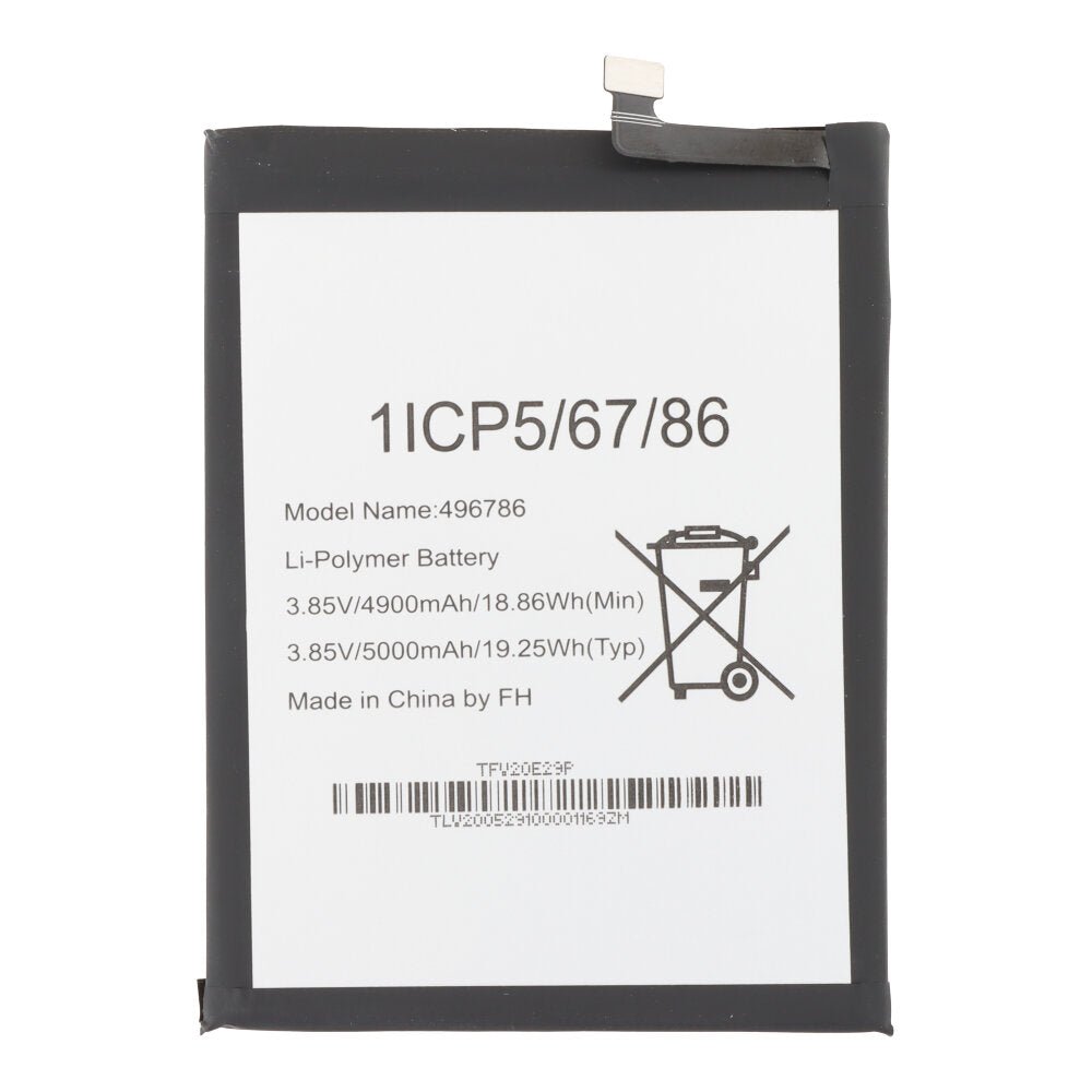 496786 5000mAh batterij + batterij plaklaag voor Wiko View 5/View 5 Plus OEM zonder logo