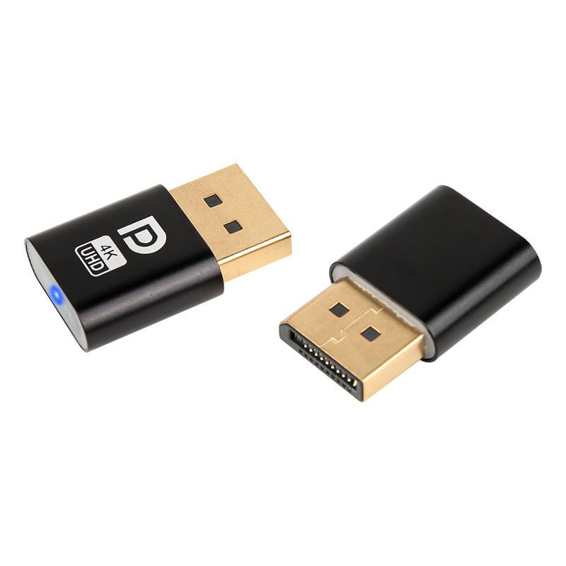 4K DisplayPort dummy plug DP virtuele display adapter met indicatielicht zwart
