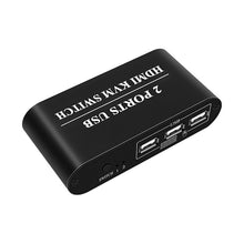 4K HDMI 2 in 1 out KVM switch gedeeld toetsenbord / muis zwart