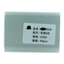 50 stuks OCA plaklaag stickers voor iPhone 5/5s/5c/SE/iPod Touch 5