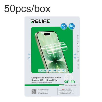 50 stuks/box RELIFE GF - 4R drukbestendige instant reparatie hd hydrogel film zonder herlaadcode voor onbeperkt gebruik film snijmachine