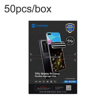 50 stuks/box SUNSHINE SS - 057ES TPU matte privacy hydrogel film voor schermen onder 7 inch