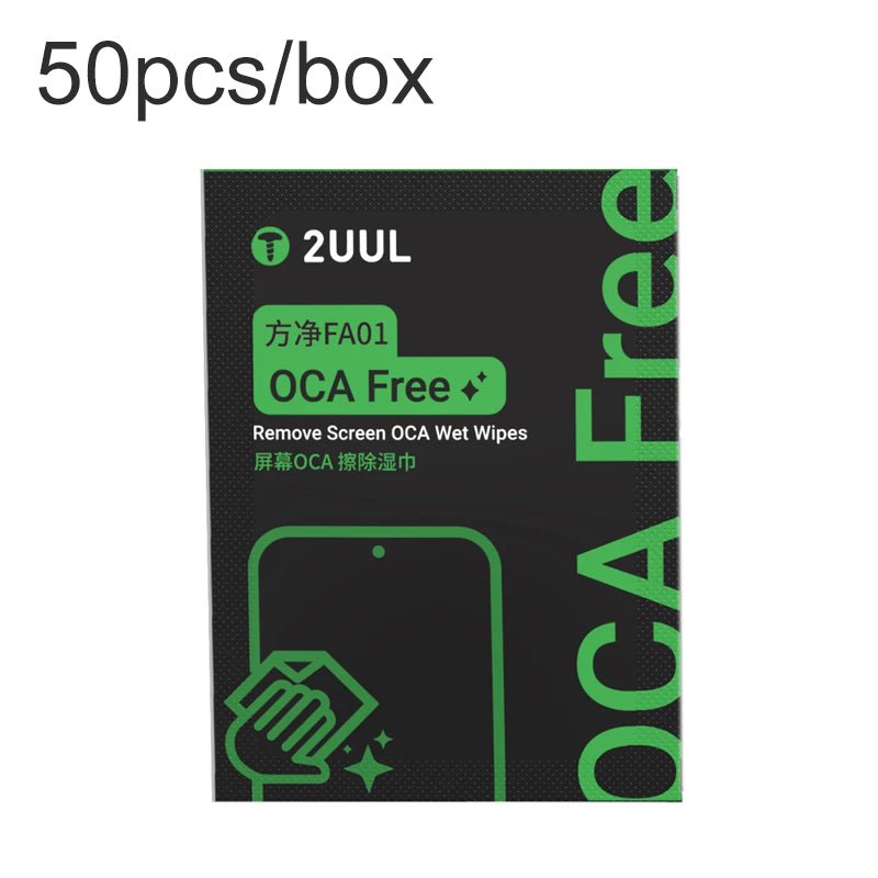 50 stuks/doos 2UUL FA01 verwijder scherm OCA natte doekjes
