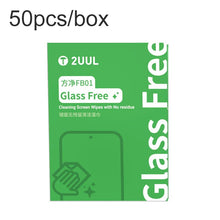 50 stuks/doos 2UUL FB01 glasvrije schoonmaak doekjes zonder residu