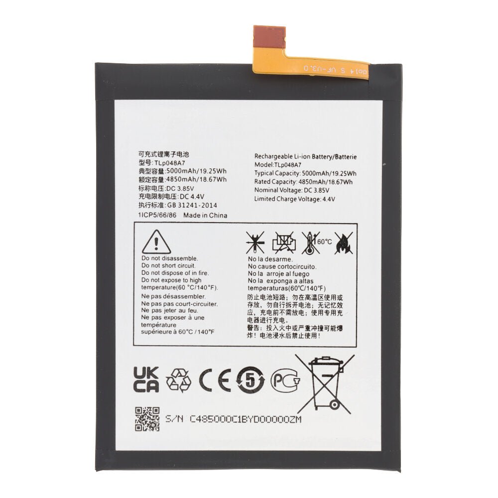 5000mAh batterij + batterij plaklaag voor Alcatel 3X 2020/TCL 20L/20 XE OEM