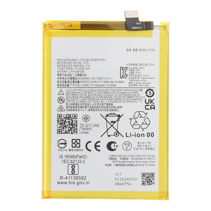 5000mAh batterij + plaklaag voor Motorola Moto G14/Moto G54/Moto E14 OEM zonder logo