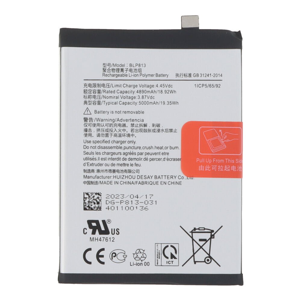 5000mAh batterij + plaklaag voor OnePlus Nord N100 OEM