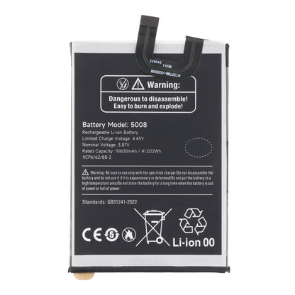 5008 10600mAh batterij + plaklaag voor Ulefone Armor 27 Pro/Armor 27T Pro Origineel