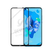 5D Cold Carving Full Screen Tempered Glass voor Huawei P20 lite 2019 Zwart