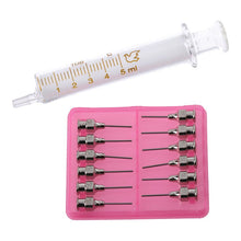 5ml glazen spuit luer met 12 stuks naalden