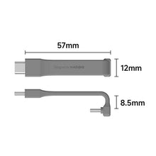 6,5 cm 40 Gbps 240 W korte USB4 elleboog datakabel voor iPhone 15 - 16 Pro Max/iPad/Thunderbolt 4/3/Hub/Externe SSD Grijs