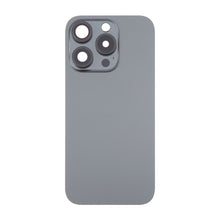 Batterij cover en back camera lens en bezel met magneetring metalen plaat draadloze oplader chip en flitslicht voor iPhone 16 Pro Black Titanium Origineel