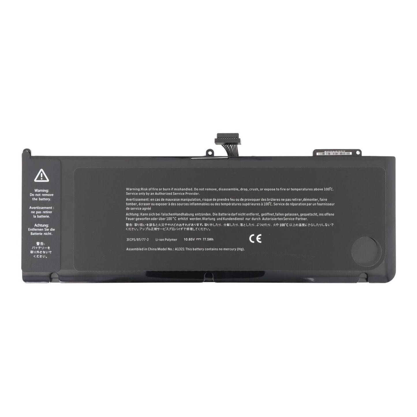 A1321 batterij + plaklaag voor MacBook Pro 15.4" A1286 2009 - 2010 Origineel zonder logo
