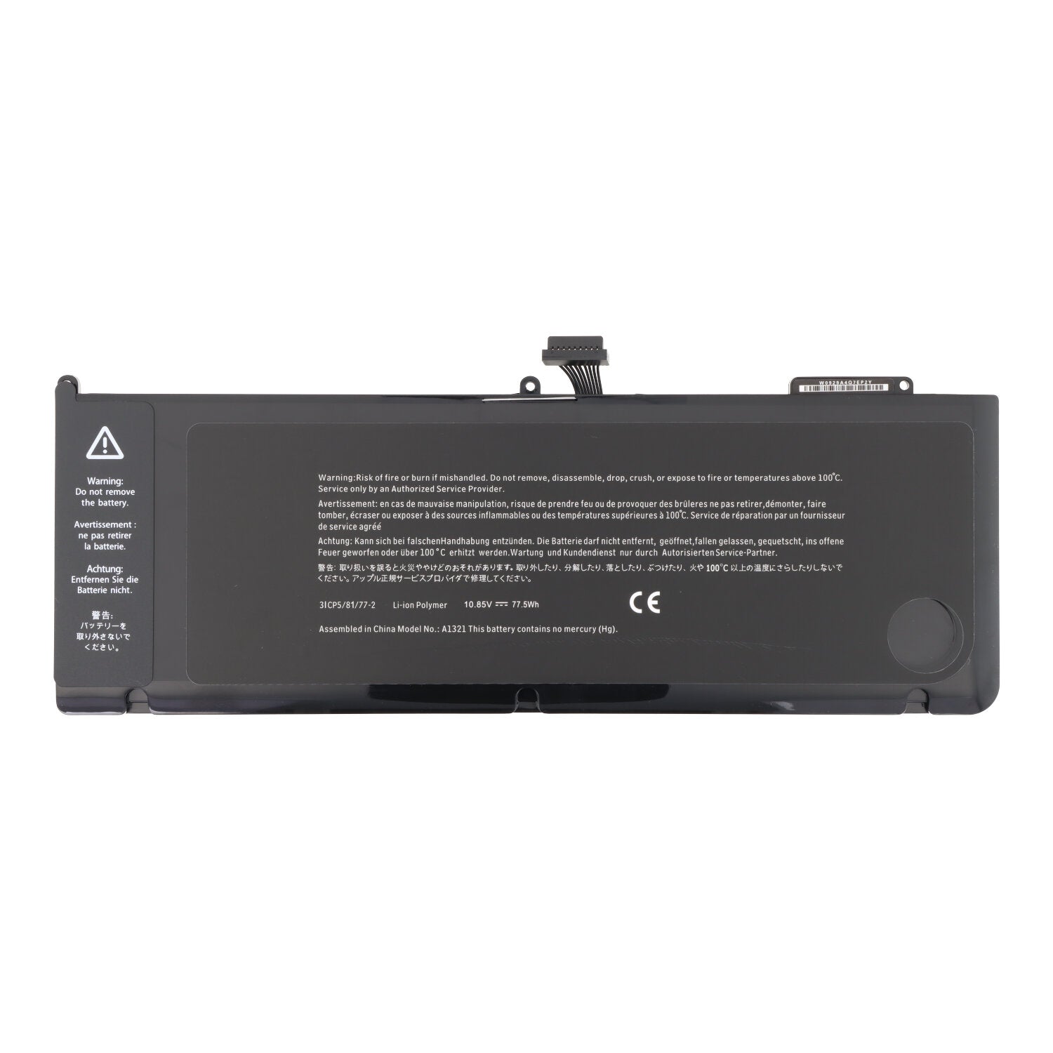A1321 batterij + plaklaag voor MacBook Pro 15.4" A1286 2009 - 2010 Origineel zonder logo