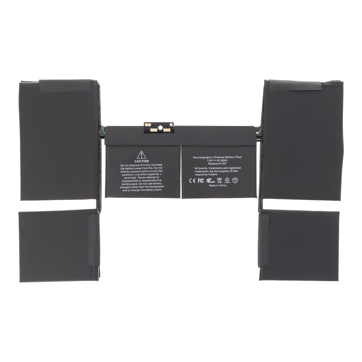 A1527/A1705 batterij + plaklaag voor MacBook Retina 12.6" A1534 2015 - 2017 OEM zonder logo
