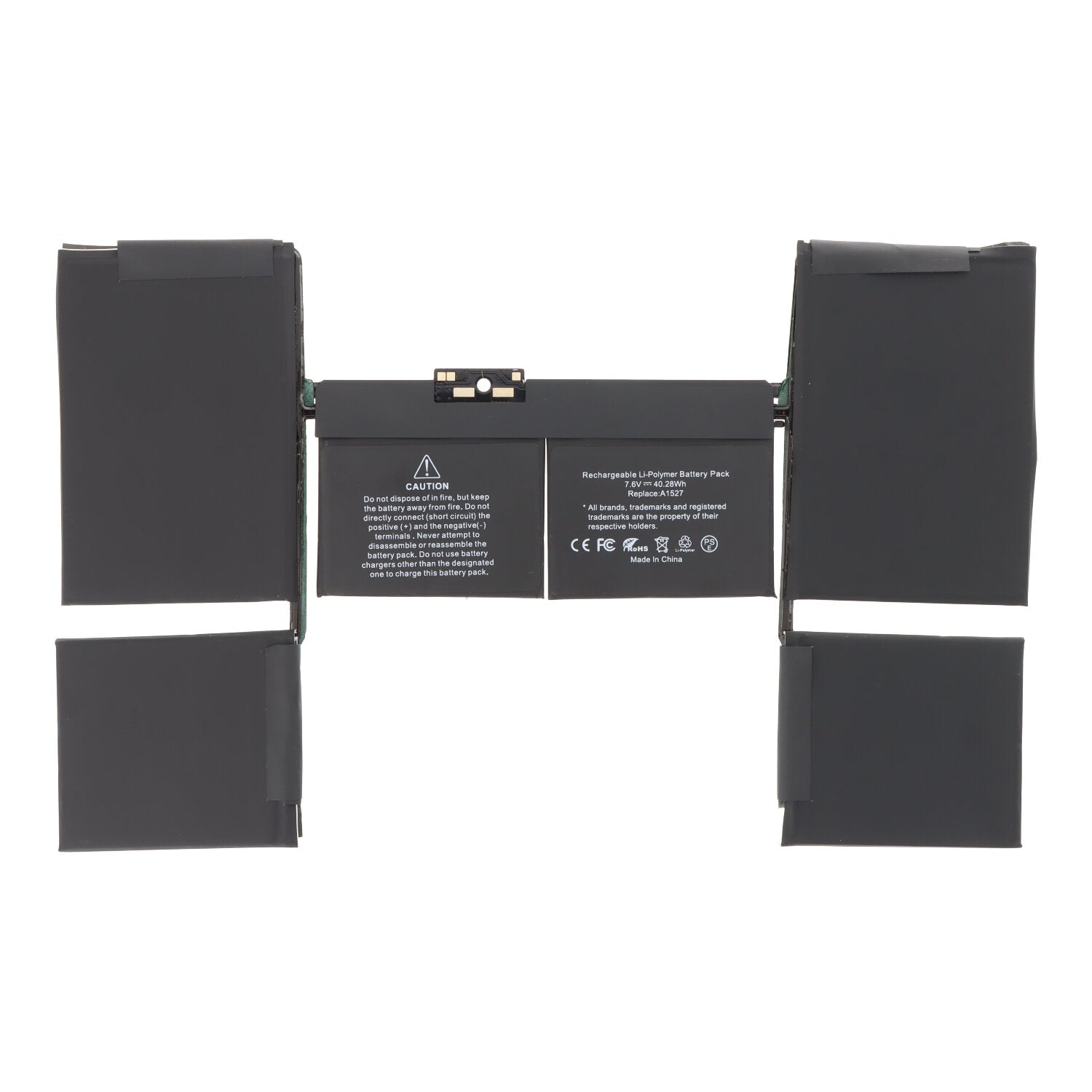 A1527/A1705 batterij + plaklaag voor MacBook Retina 12.6" A1534 2015 - 2017 OEM zonder logo
