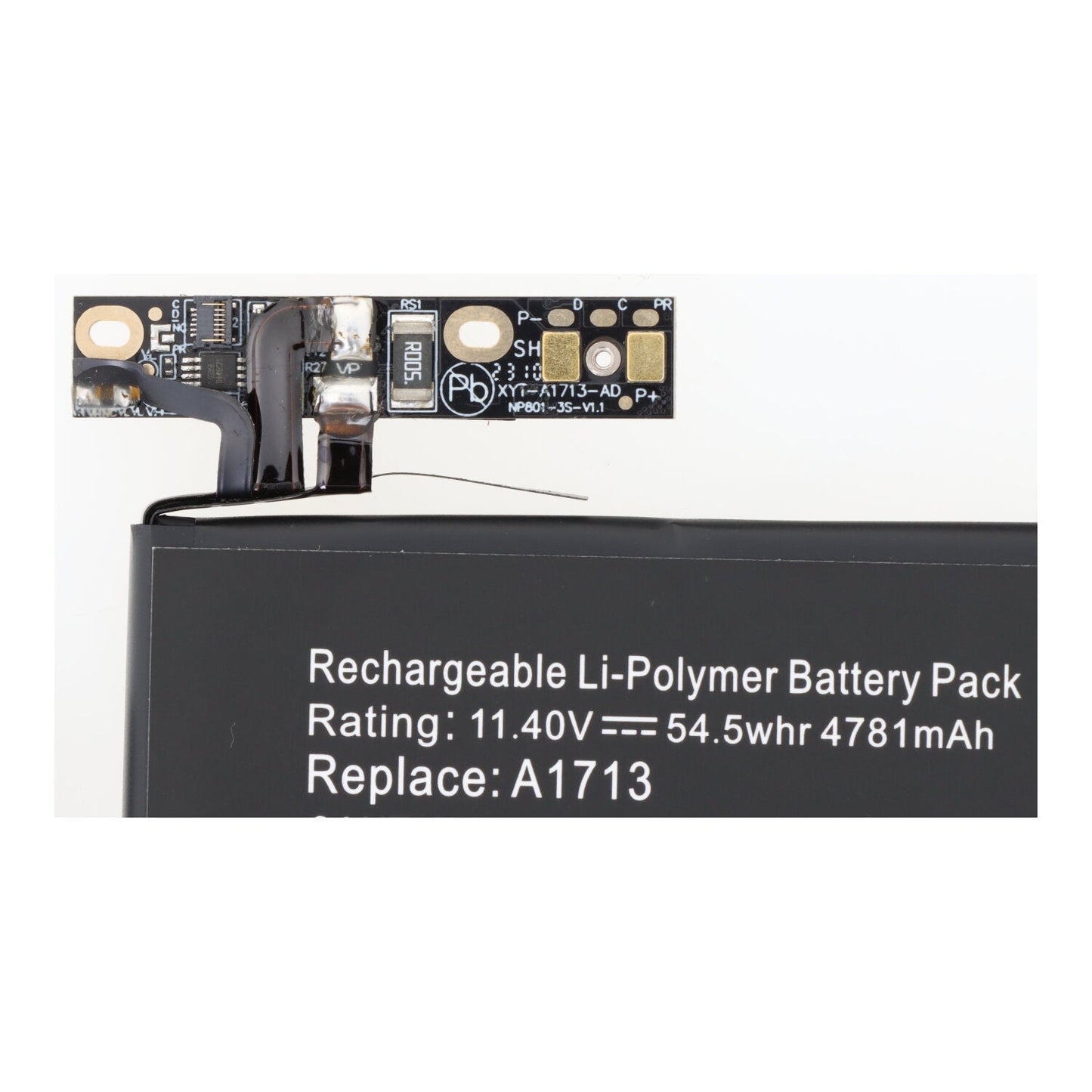 A1713 batterij + batterij plaklaag voor MacBook Pro 13.3" A1708 2016 OEM zonder logo