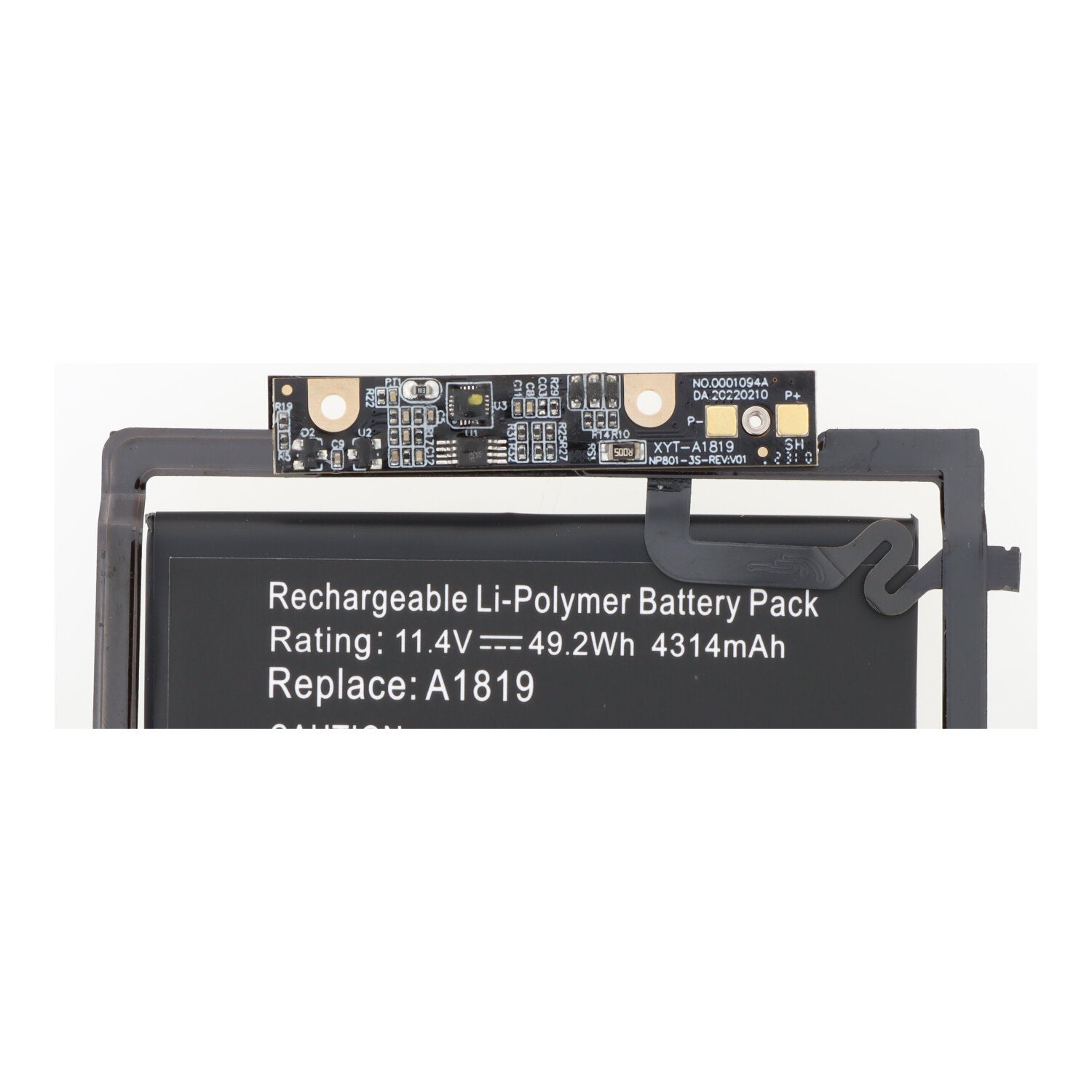 A1819 batterij + batterij plaklaag voor MacBook Pro 13.3" A1706 2017 OEM zonder logo