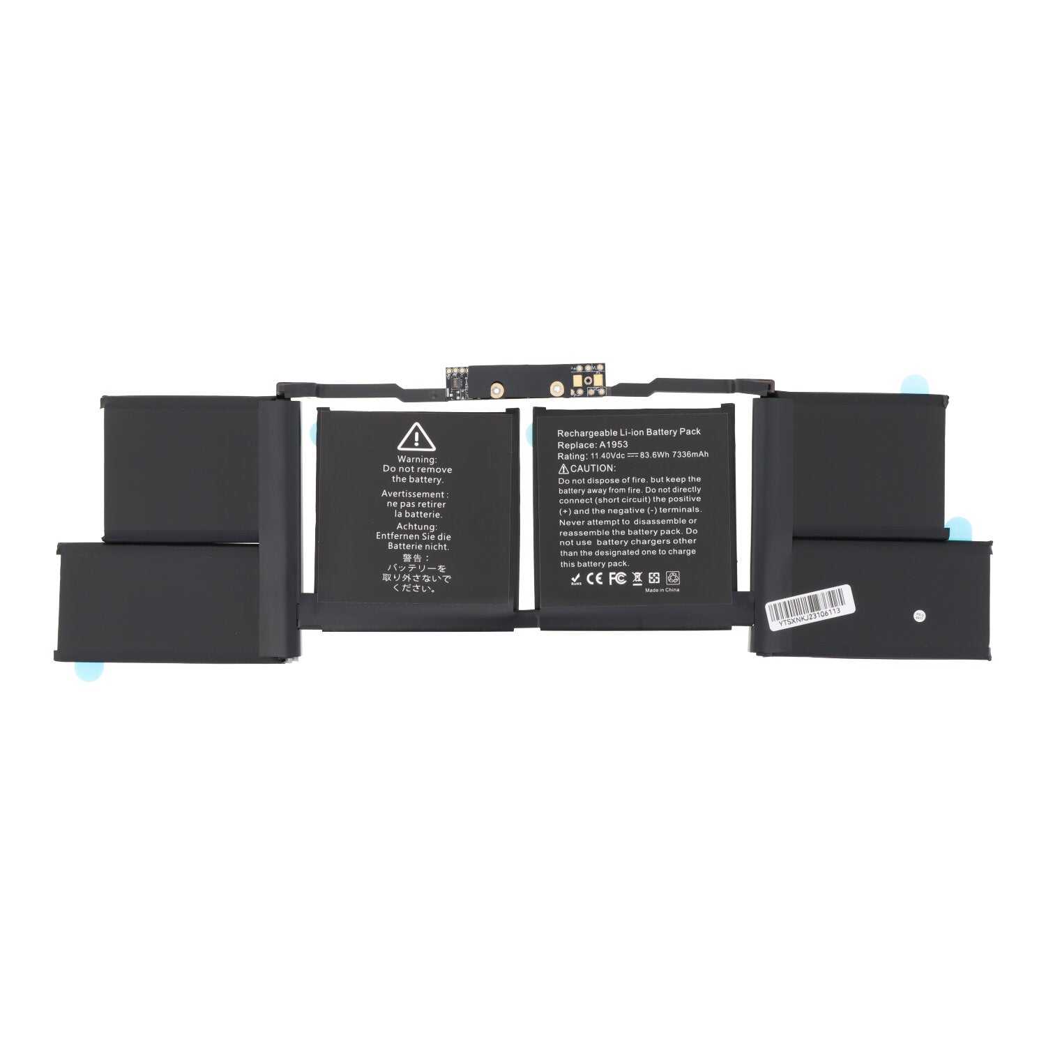 A1953 batterij + batterij plaklaag voor MacBook Pro Retina 15" A1990 2017 - 2018 OEM zonder logo