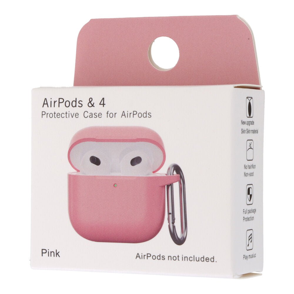 Anti - drop stofdichte siliconen beschermhoes voor Airpods 4 roze