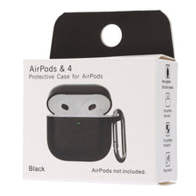 Anti - drop stofdichte siliconen beschermhoes voor AirPods 4 zwart