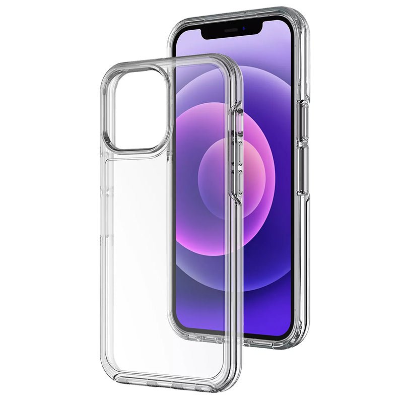 Anti - geel schokbestendige pc+tpu hoes voor iPhone 14 Plus transparant