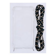 Anti - shock TPU hoesje met groene draagriem voor iPhone 6 Plus/6S Plus transparant