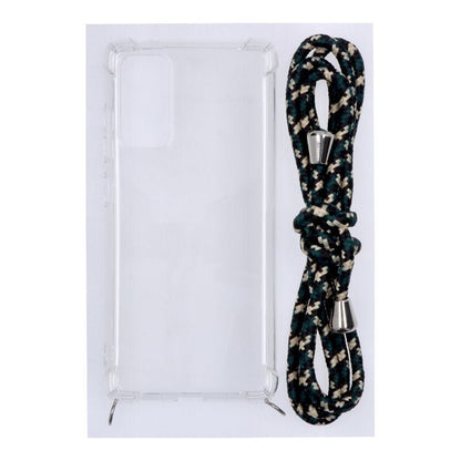 Anti - shock TPU hoesje met groene lanyard voor Samsung Galaxy S20 FE/S20 FE 5G transparant