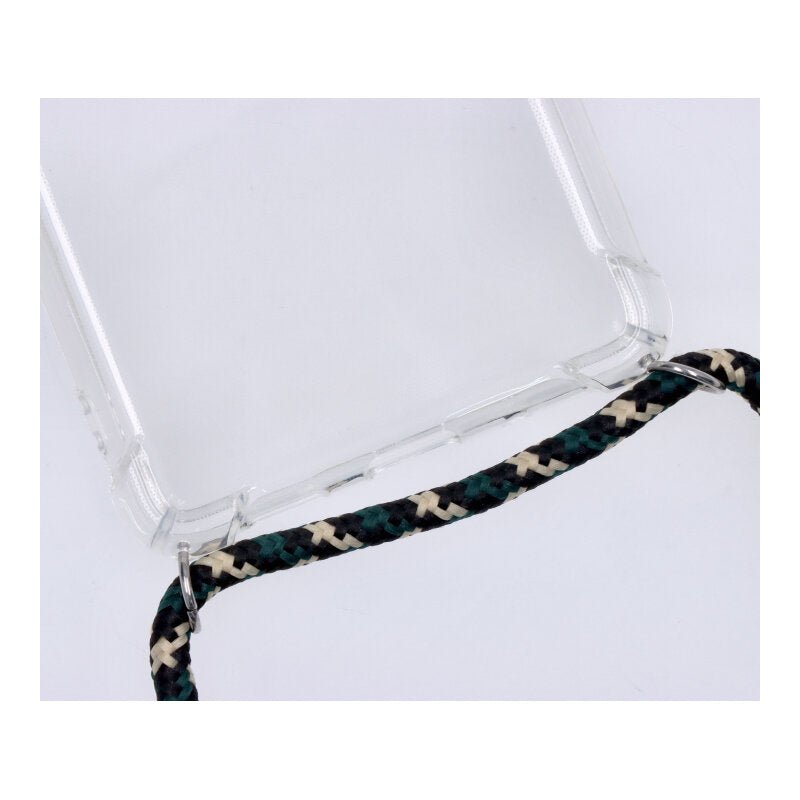 Anti - shock TPU hoesje met groene lanyard voor Samsung Galaxy S20 FE/S20 FE 5G transparant