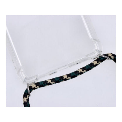 Anti - shock TPU hoesje met groene lanyard voor Samsung Galaxy S20 FE/S20 FE 5G transparant